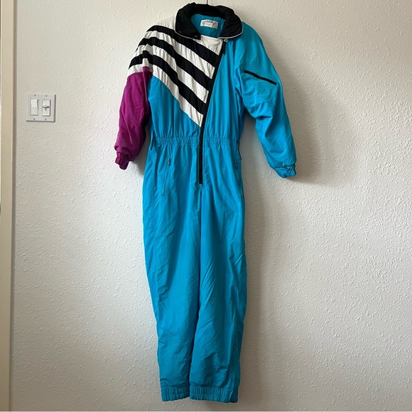 OSSI Pants - OSSI Vintage 1980s/1990s Skiwear Snowsuit/Jumpsuit Women Size 8